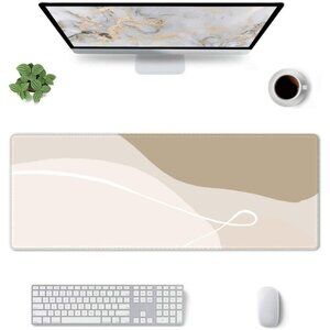 Minimalist Office Decor,Minimalist Desk Accessories,Boho Desk mat,Beige Desk mat